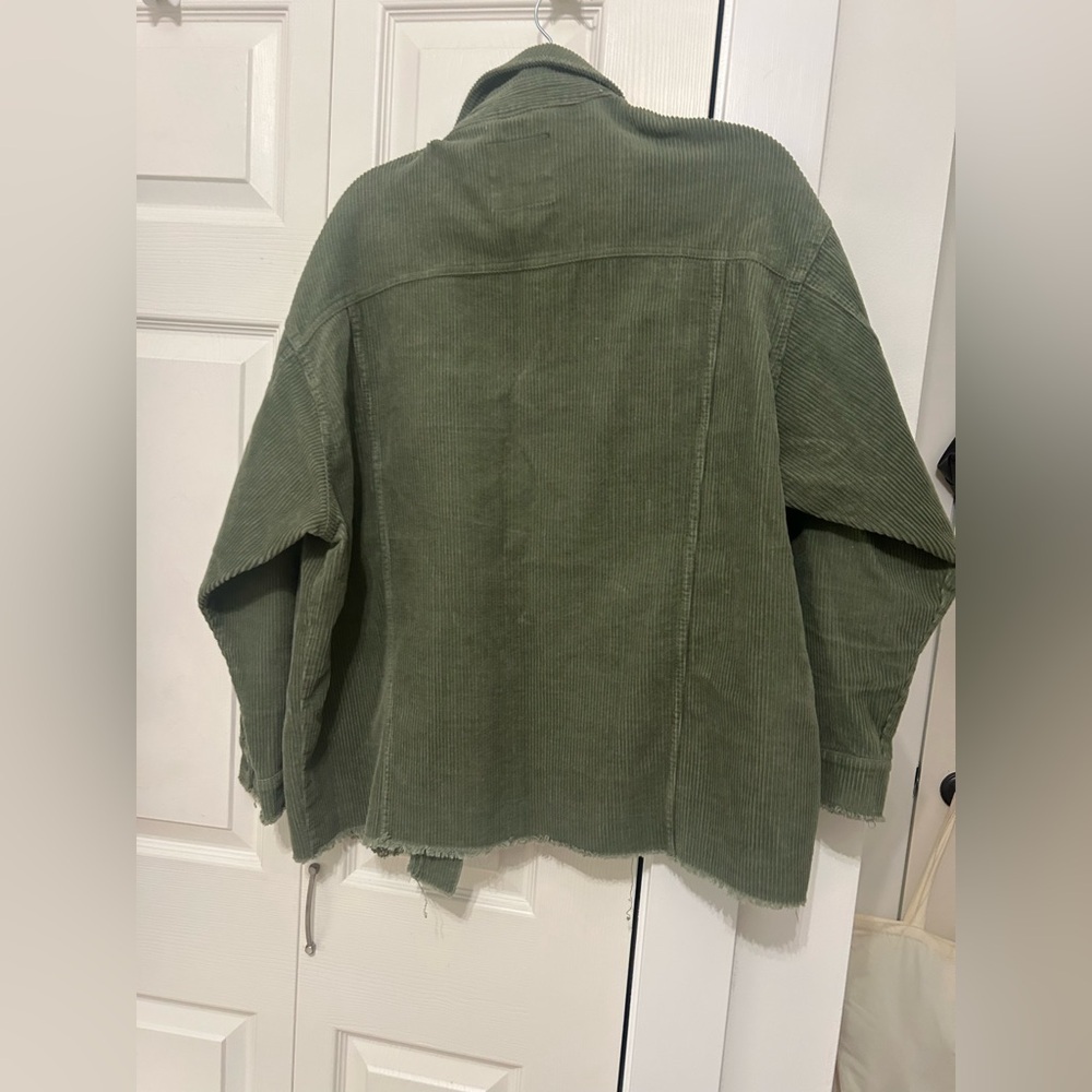 Zara Olive Green Corduroy Shacket/Jacket - Picture 8 of 8